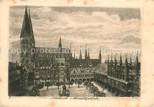 AK / Ansichtskarte Luebeck Marktplatz Luebeck