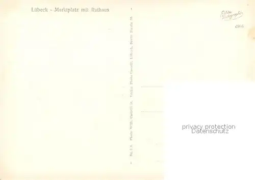 AK / Ansichtskarte Luebeck Marktplatz mit Rathaus Luebeck