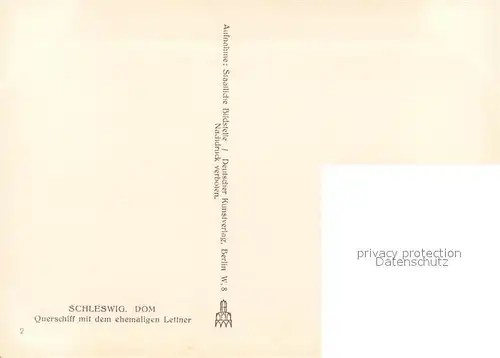 AK / Ansichtskarte Schleswig_Schlei Dom Querschiff mit dem ehem Lettner Schleswig_Schlei