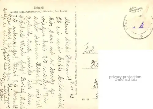 AK / Ansichtskarte Luebeck Jacobikirche Marienkirche Holstentor Petrikirche Luebeck