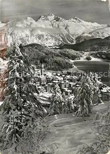 AK / Ansichtskarte St_Moritz_Dorf_GR Panorama St_Moritz_Dorf_GR