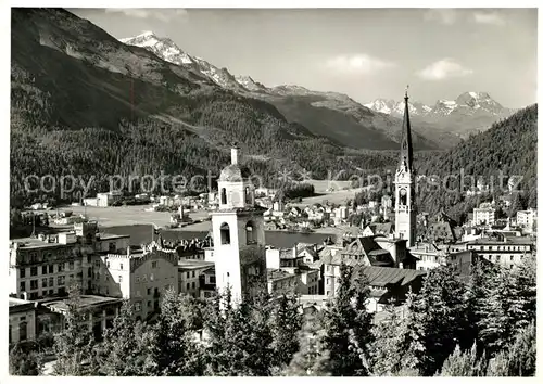 AK / Ansichtskarte St_Moritz_GR Schiefer Turm St_Moritz_GR