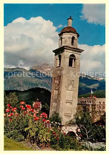 AK / Ansichtskarte St_Moritz_GR Der Schiefe Turm St_Moritz_GR