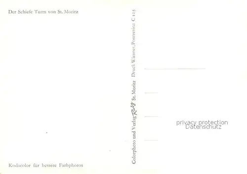 AK / Ansichtskarte St_Moritz_GR Der Schiefe Turm St_Moritz_GR
