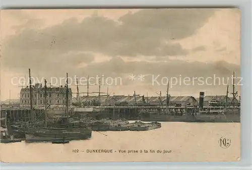 AK / Ansichtskarte Dunkerque Vue prise a la fin du jour Dunkerque