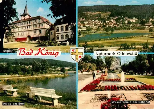 AK / Ansichtskarte Bad_Koenig_Odenwald Bahnhof Schloss  Bad_Koenig_Odenwald