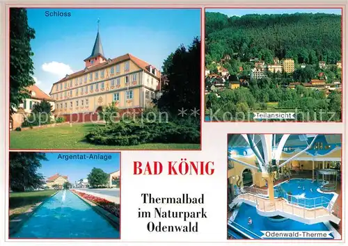 AK / Ansichtskarte Bad_Koenig_Odenwald Schloss Odenwald Therme Argentat Anlage Bad_Koenig_Odenwald
