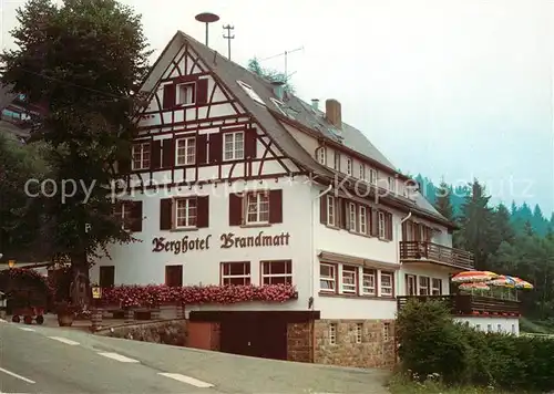 AK / Ansichtskarte Sasbachwalden Berghotel Brandmatt Sasbachwalden