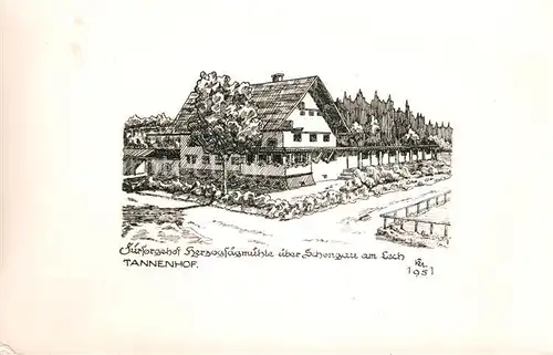 AK / Ansichtskarte Schongau Herzogsaegmuehle Tannenhof Kuenstlerkarte Schongau