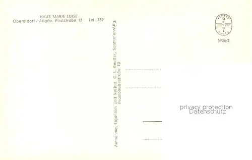 AK / Ansichtskarte Oberstdorf Haus Marie Luise Oberstdorf