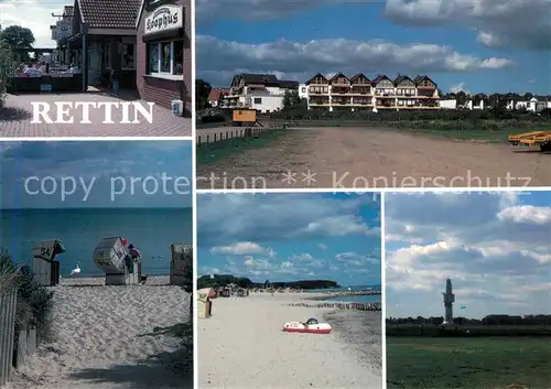 AK / Ansichtskarte Rettin Koophus Ferienhaeuser Strandpartien Leuchtturm Rettin