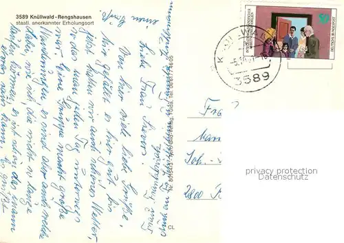 AK / Ansichtskarte Rengshausen_Knuellwald Kurhaus Panorama Teilansicht Rengshausen Knuellwald