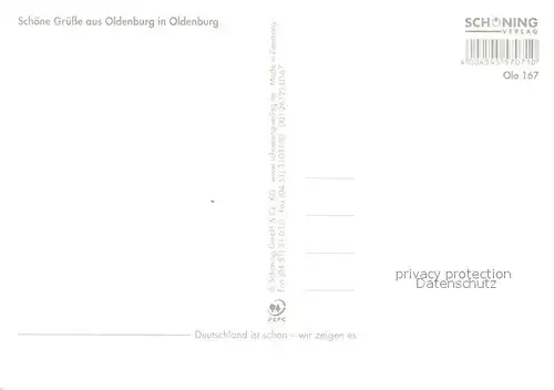 AK / Ansichtskarte Oldenburg_Niedersachsen Orts und Teilansichten Schloss Theater Rathaus Oldenburg Niedersachsen