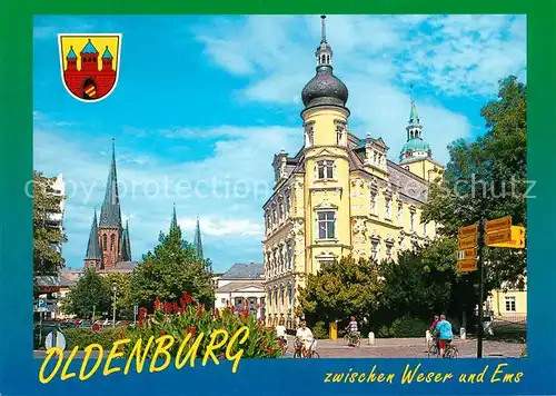 AK / Ansichtskarte Oldenburg_Niedersachsen Schloss Lambertikirche Oldenburg Niedersachsen