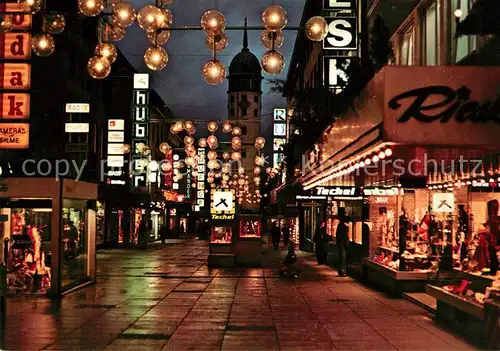 AK / Ansichtskarte Darmstadt Ernst Ludwigs Strasse bei Nacht Darmstadt