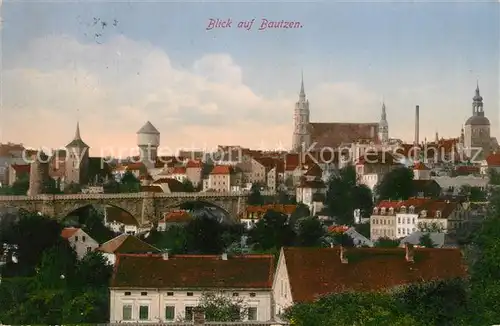 AK / Ansichtskarte Bautzen Kronprinzenbruecke Altstadt Alte Wasserkunst Turm Michaeliskirche Bautzen