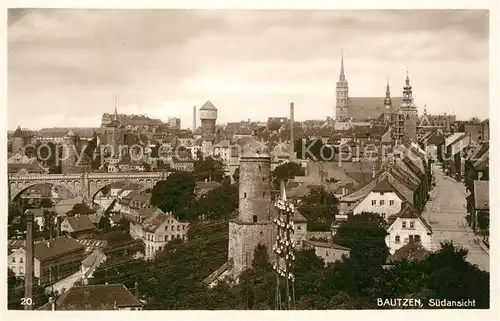 AK / Ansichtskarte Bautzen Suedansicht Altstadt Michaeliskirche Bautzen