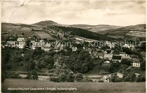 AK / Ansichtskarte Lauenstein_Erzgebirge Gesamtansicht Hoehenluftkurort mit Geisingberg Lauenstein_Erzgebirge