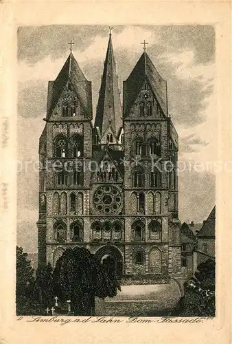 AK / Ansichtskarte Limburg_Lahn Dom Fassade Kuenstlerkarte Limburg_Lahn