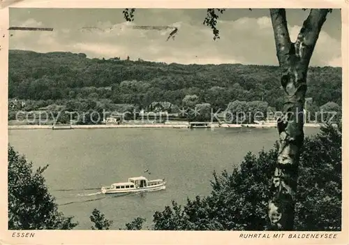 AK / Ansichtskarte Essen_Ruhr Ruhrtal mit Baldeneysee Essen_Ruhr