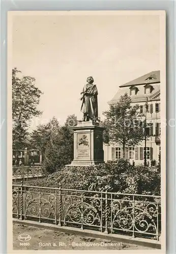AK / Ansichtskarte Bonn_Rhein Beethoven Denkmal Statue Bonn_Rhein