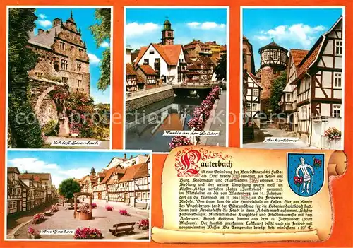 AK / Ansichtskarte Lauterbach_Hessen Ankerturm Schloss Einsenbach Am Graben Lauterbach Hessen