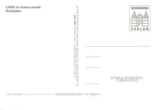 AK / Ansichtskarte Lahr_Baden Marktplatz Lahr_Baden