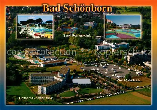 AK / Ansichtskarte Bad_Schoenborn Fliegeraufnahme Sankt Rochus Klinik Well Mobil Park Bad_Schoenborn