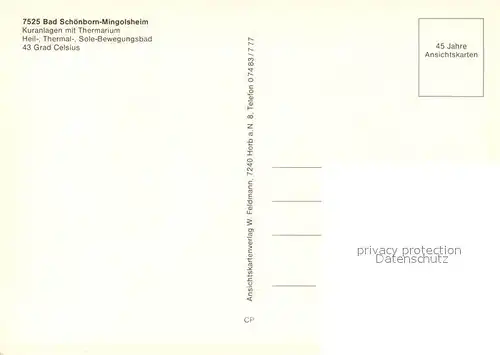 AK / Ansichtskarte Mingolsheim Kuranlagen Thermarium Mingolsheim