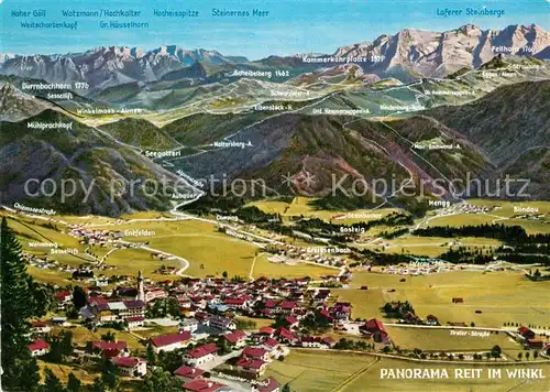 AK / Ansichtskarte Reit_Winkl Gesamtansicht Alpenpanorama Loferer Steinberge Reit_Winkl