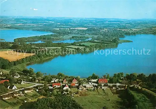 AK / Ansichtskarte Niederkleveez Dieksee Langensee Behler See Timmendorf Naturpark Holsteinische Schweiz Fliegeraufnahme Niederkleveez