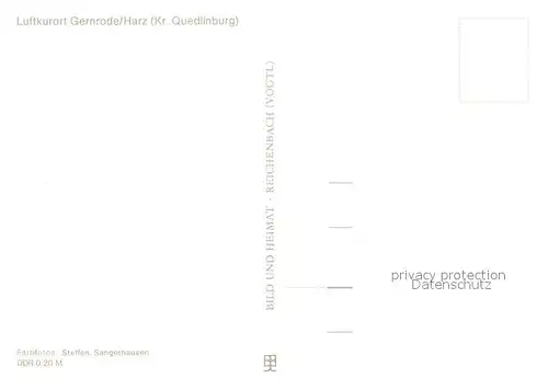 AK / Ansichtskarte Gernrode_Harz FDGB Erholungsheim Fritz Heckert Gernrode Harz