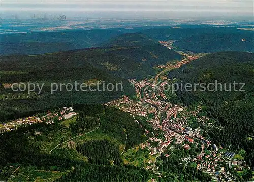 AK / Ansichtskarte Bad_Wildbad Thermalbad Schwarzwald Kurgebiet Sommerberg Calmbach Kleinenztal Fliegeraufnahme Bad_Wildbad