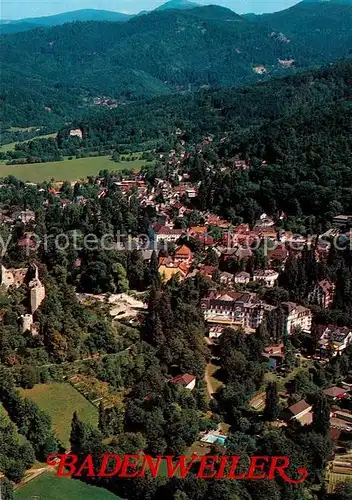 AK / Ansichtskarte Badenweiler Thermalbad im Schwarzwald Fliegeraufnahme Badenweiler