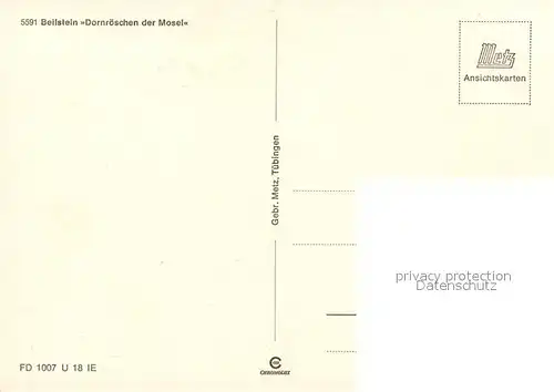 AK / Ansichtskarte Beilstein_Mosel Klostertreppe Burgruine Metternich Alter Winkel Weinstuben Moselpartie Beilstein_Mosel