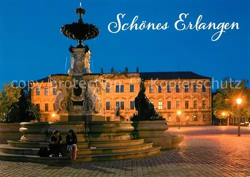 AK / Ansichtskarte Erlangen Paulibrunnen mit Universitaet Erlangen
