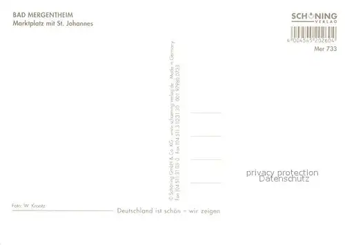 AK / Ansichtskarte Bad_Mergentheim Marktplatz mit St Johannes Bad_Mergentheim