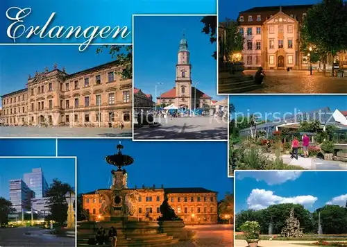 AK / Ansichtskarte Erlangen Schloss Altstaedter Kirche Park Hochhaus Erlangen