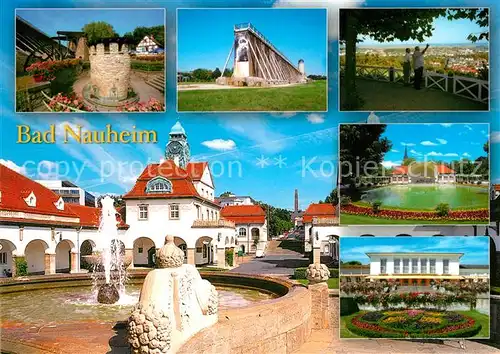 AK / Ansichtskarte Bad_Nauheim Turm Saline Panorama Kuranlage Kurhaus Kurpark Bad_Nauheim