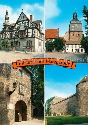 AK / Ansichtskarte Harzgerode Fachwerkhaus Burg Details Harzgerode