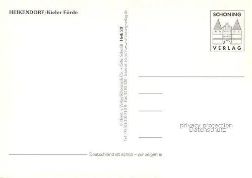 AK / Ansichtskarte Heikendorf Hafenpartie Ozeandampfer Segelboot Strandpartie Heikendorf