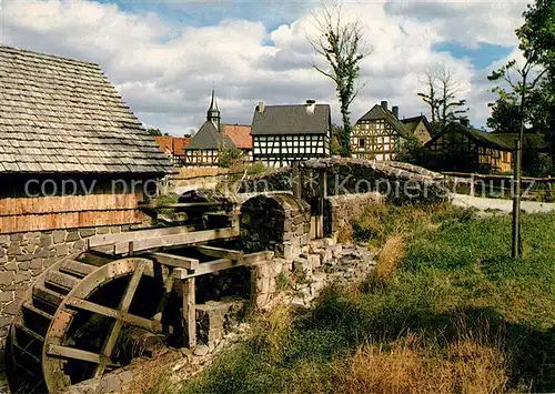 AK / Ansichtskarte Neu Anspach Freilichtmuseum Hessenpark Muehlrad Neu Anspach