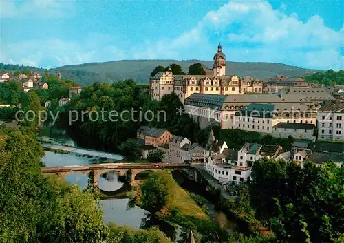 AK / Ansichtskarte Weilburg Schloss mit Lahnpartie Weilburg