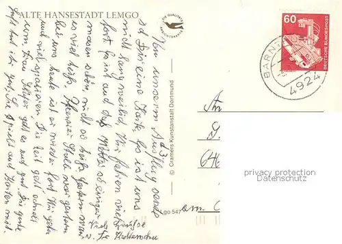 AK / Ansichtskarte Lemgo Ostertor Wall Mittelstrasse oelmuehle Brake Alte Abtei Hof Kersenbrock Diebesgasse Lemgo