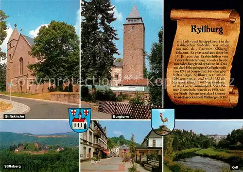 AK / Ansichtskarte Kyllburg_Rheinland Pfalz Stiftskirche Burgturm Stiftsberg Kyll Kyllburg_Rheinland Pfalz