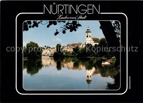 AK / Ansichtskarte Nuertingen Neckarpartie Kirche Nuertingen