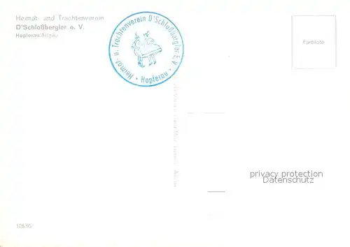 AK / Ansichtskarte Hopferau Trachtenverein dSchlossbergler eV Hopferau