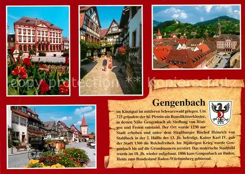AK / Ansichtskarte Gengenbach Rathaus Engelgasse Niggelturm Obertorturm Gengenbach