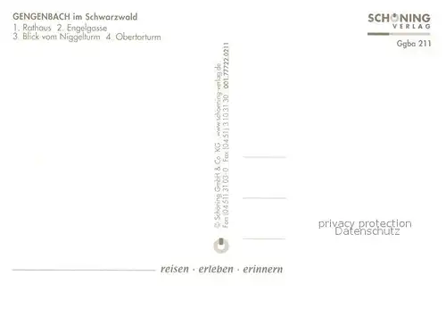 AK / Ansichtskarte Gengenbach Rathaus Engelgasse Niggelturm Obertorturm Gengenbach