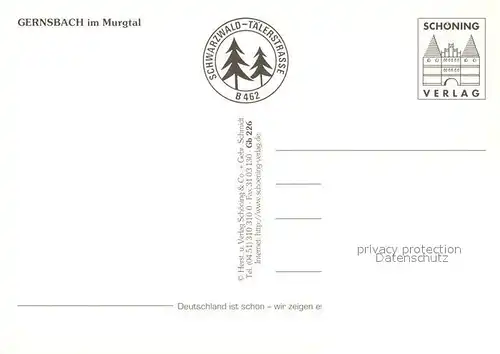 AK / Ansichtskarte Gernsbach Oberer Marktplatz Stadtkirche Gernsbach